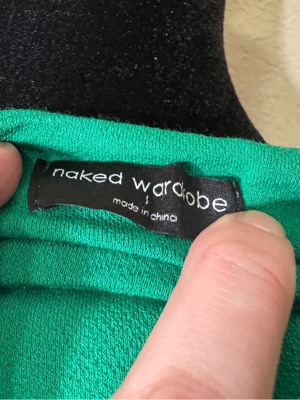Naked Wardrobe Green 2-Piece Set High Neck Crop & Midi Bodycon Pencil Skirt Sz L - Picture 4 of 7
